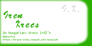 iren krecs business card